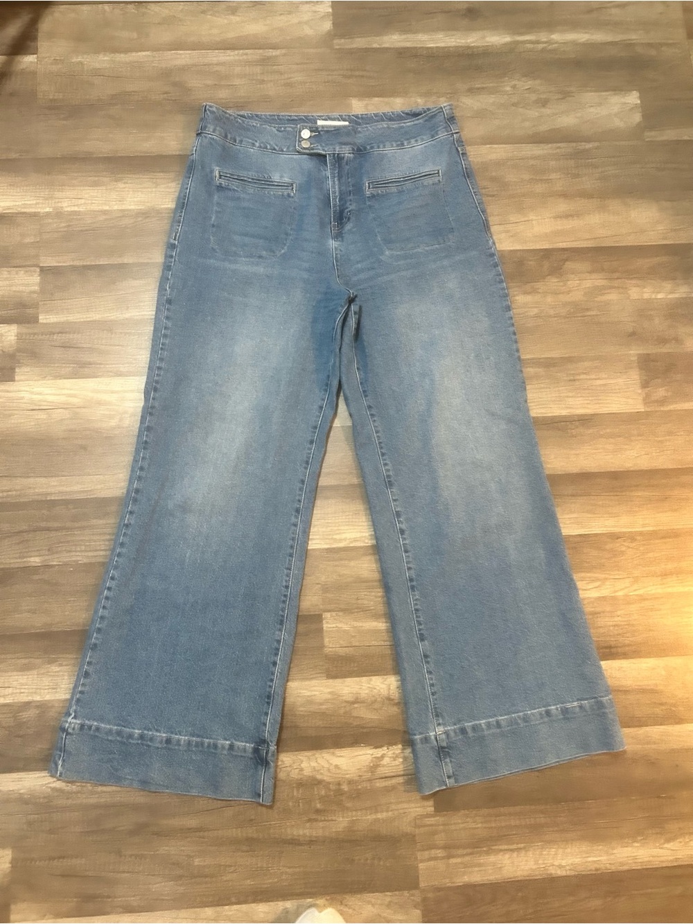 Habitual Women’s  Wide-Leg High Rise Trouser Jeans - Light Blue size 14